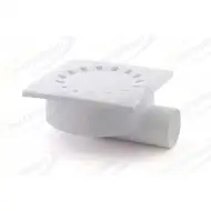 RTP Трап горизонтальный 150х150, D50, пласт. решетка РосТурПласт (РТП)