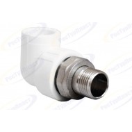 RTP Угольник 20x3/4" с американкой для радиатора, наружная резьба РосТурПласт (РТП)